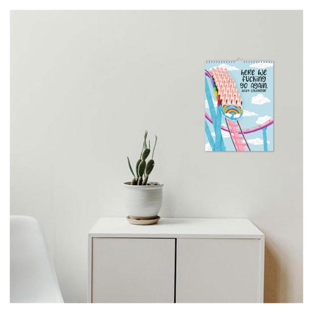 Here We Fucking Go Again 2024 Calendar Beauty Advent Calendar 2024,Funny Hanging 2024 Monthly Calendar Wall Calendar,2024 Calendar 12 Month Planner,Get Ready For A Year，Advent Calendar 2024 - Image 5