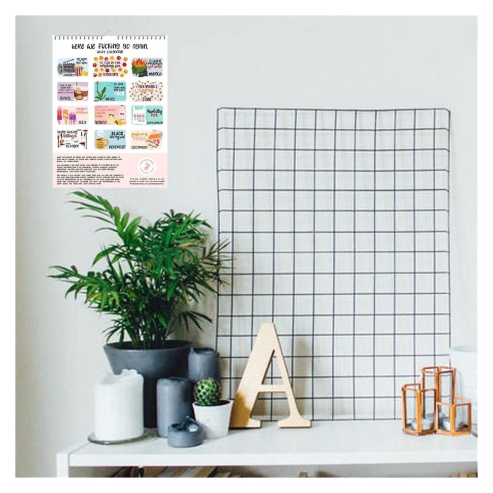 Here We Fucking Go Again 2024 Calendar Beauty Advent Calendar 2024,Funny Hanging 2024 Monthly Calendar Wall Calendar,2024 Calendar 12 Month Planner,Get Ready For A Year，Advent Calendar 2024 - Image 7