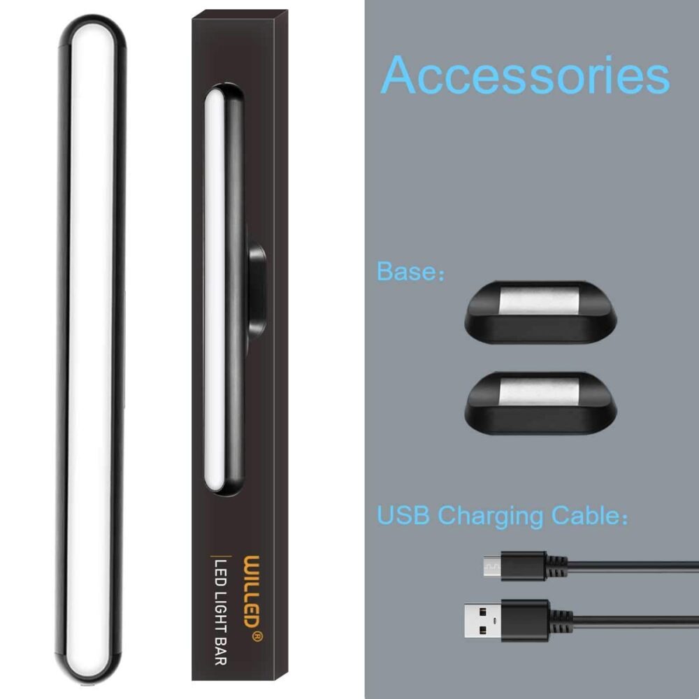 Magnetic Rechargeable Long Battery Life Touch Lamp Stick Magnet Mount for Reading, Closet, Cabinet, Makeup Mirror, Bedside, Study Light - Image 5