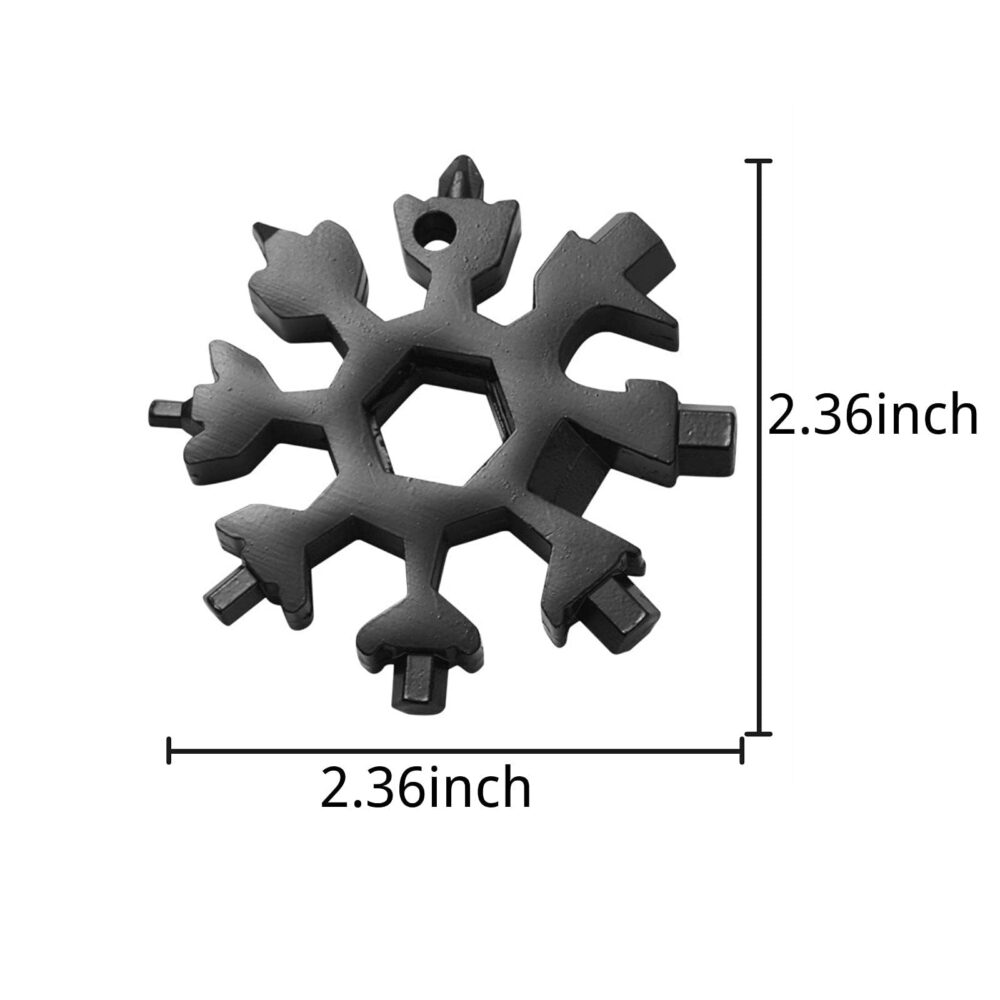 3 Pack 18-in-1 Snowflake Multi Tool, Stainless Steel Snowflake Multi-Tool Bottle Opener/Flat Phillips Screwdriver Kit/Wrench, 18 in 1 Stainless Multitool - Image 4