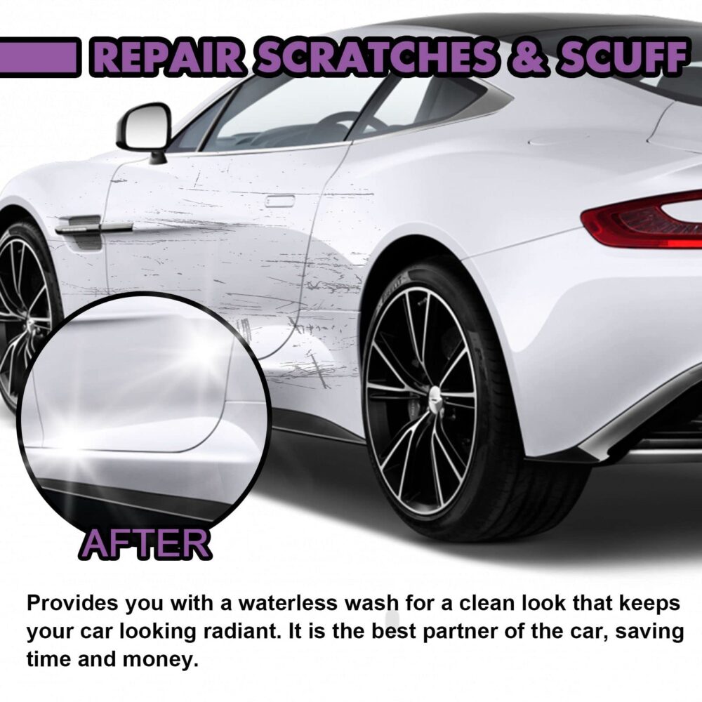 3 in 1 high Protection Quick Coating Spray Fast fine Scratch Repair, Fast car Coating, Plastic Parts Refurbisher, car Scratch Nano Repair Spray 100ml + Brush Cloth - Image 2