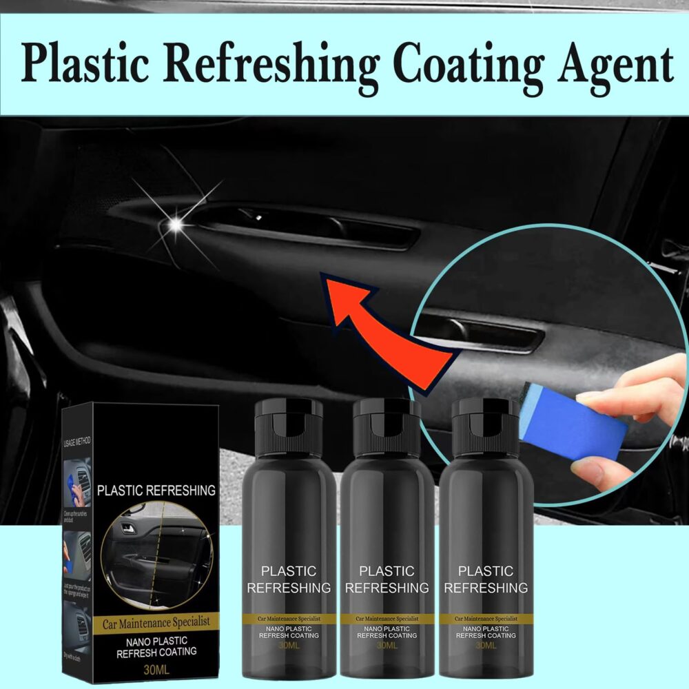 Car Plastic Plating Refurbishing Agent Plastic Refreshing, Plastic Revitalizing Coating Agent Nano Plastic Refreshing Coating, Automotive Interior Cleaning Agent Quick Restorer - Image 7