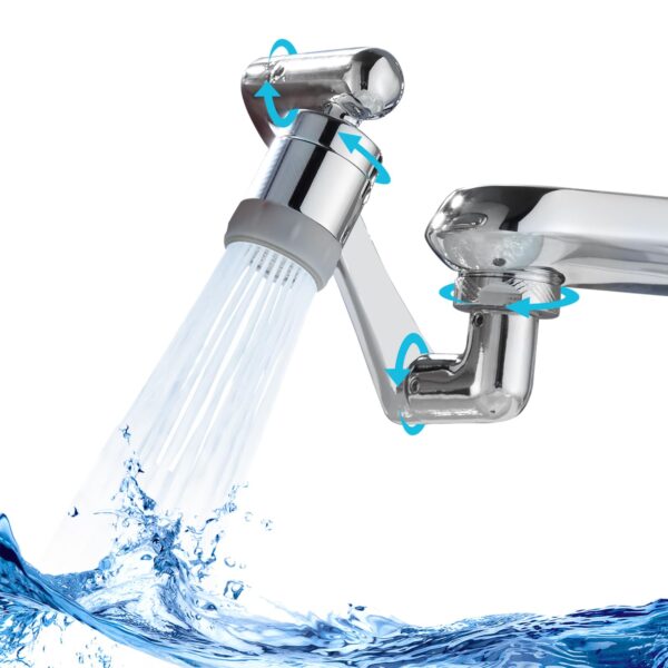 1080° Swivel Faucet Extender Sink-Aerator - 2 Mode Splash Water Filter Extension, Kitchen Bathroom