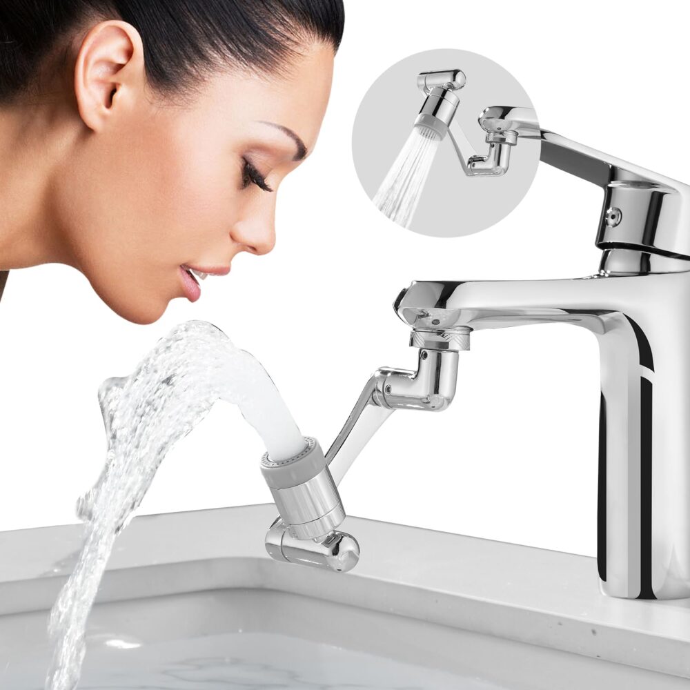 1080° Swivel Faucet Extender Sink-Aerator - 2 Mode Splash Water Filter Extension, Kitchen Bathroom - Image 9