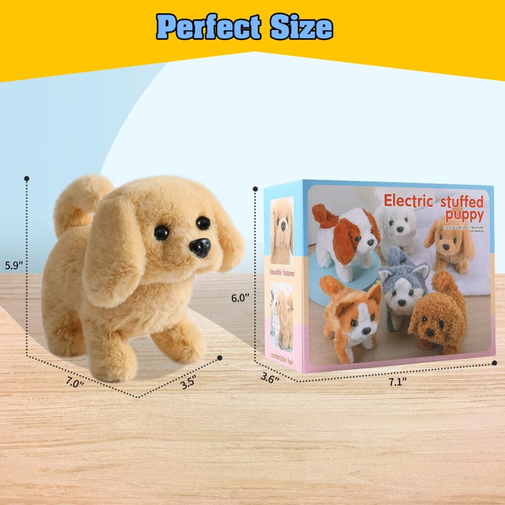 Electronic Interactive Plush Puppy Toy Plush Golden Retriever Toy Puppy Electronic Interactive Dog - Image 3