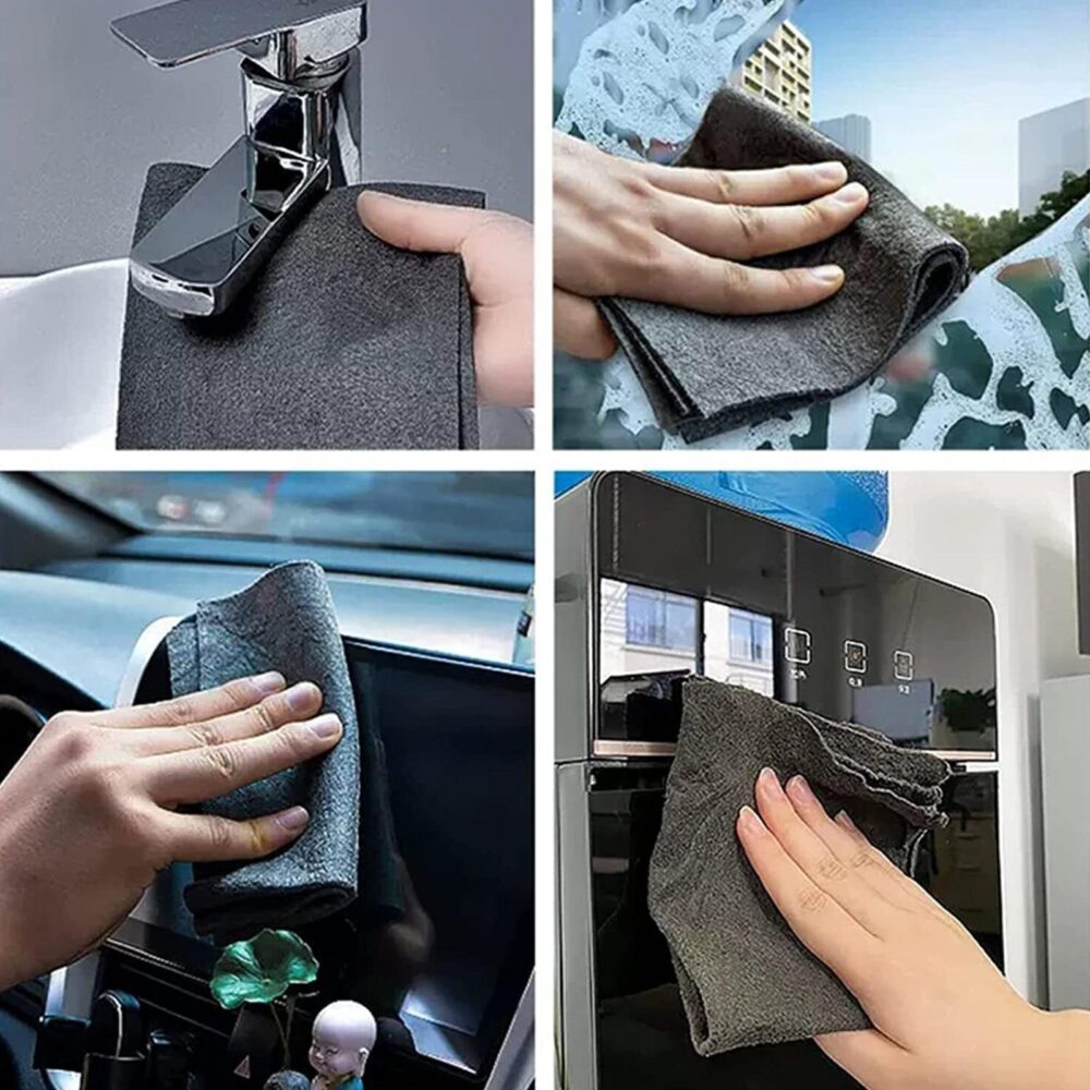Thickened Magic Cleaning Cloth 5PCS Reusable Microfiber Cleaning Rags for TV, Cars, Windows, Lint Free, Odorless, Machine Washable - Image 2