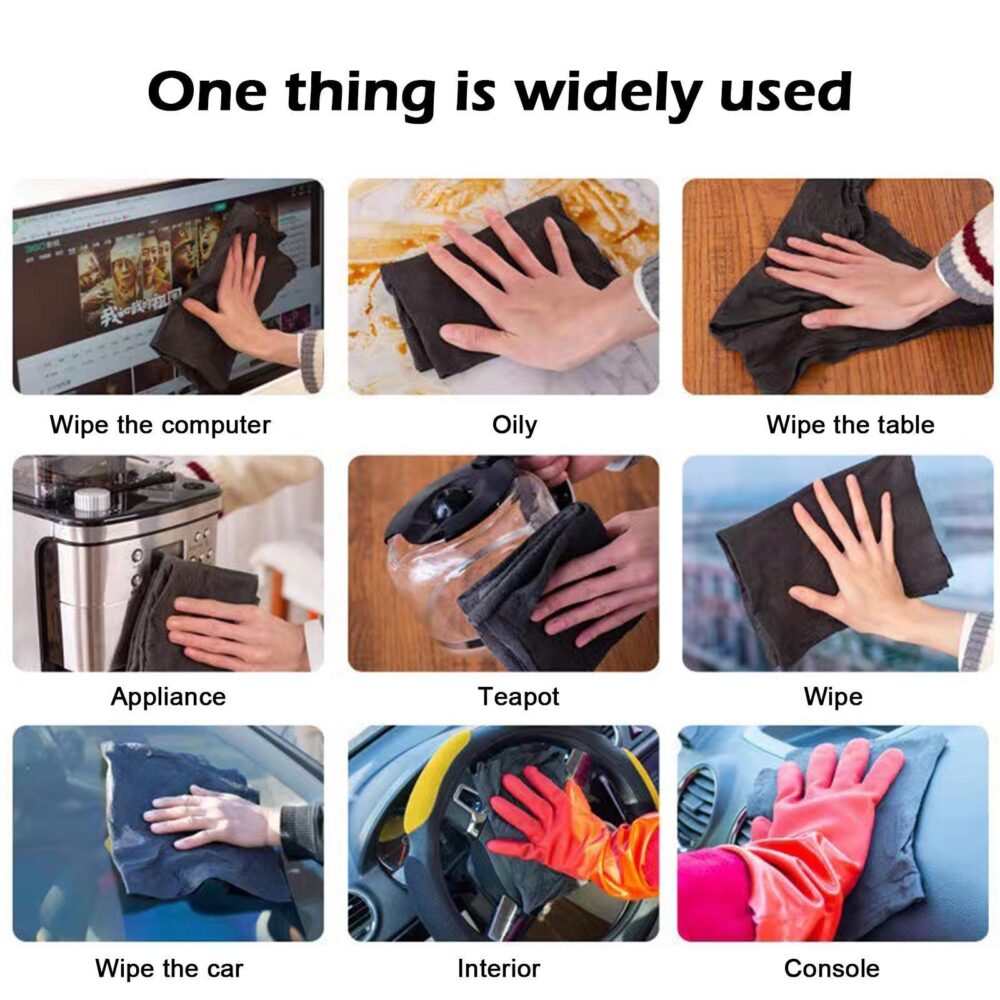 Thickened Magic Cleaning Cloth 5PCS Reusable Microfiber Cleaning Rags for TV, Cars, Windows, Lint Free, Odorless, Machine Washable - Image 3
