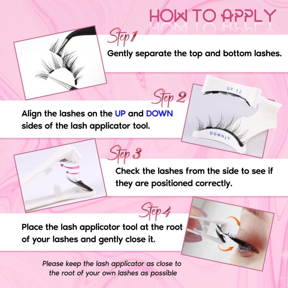 Magnetic Eyelashes with Applicator Wispy Magnetic Lashes Natural Look Reusable Magnetic Eyelashes No Glue Needed Magnetic False Eyelashes Cat Eye Lashes All Dayf - Image 10