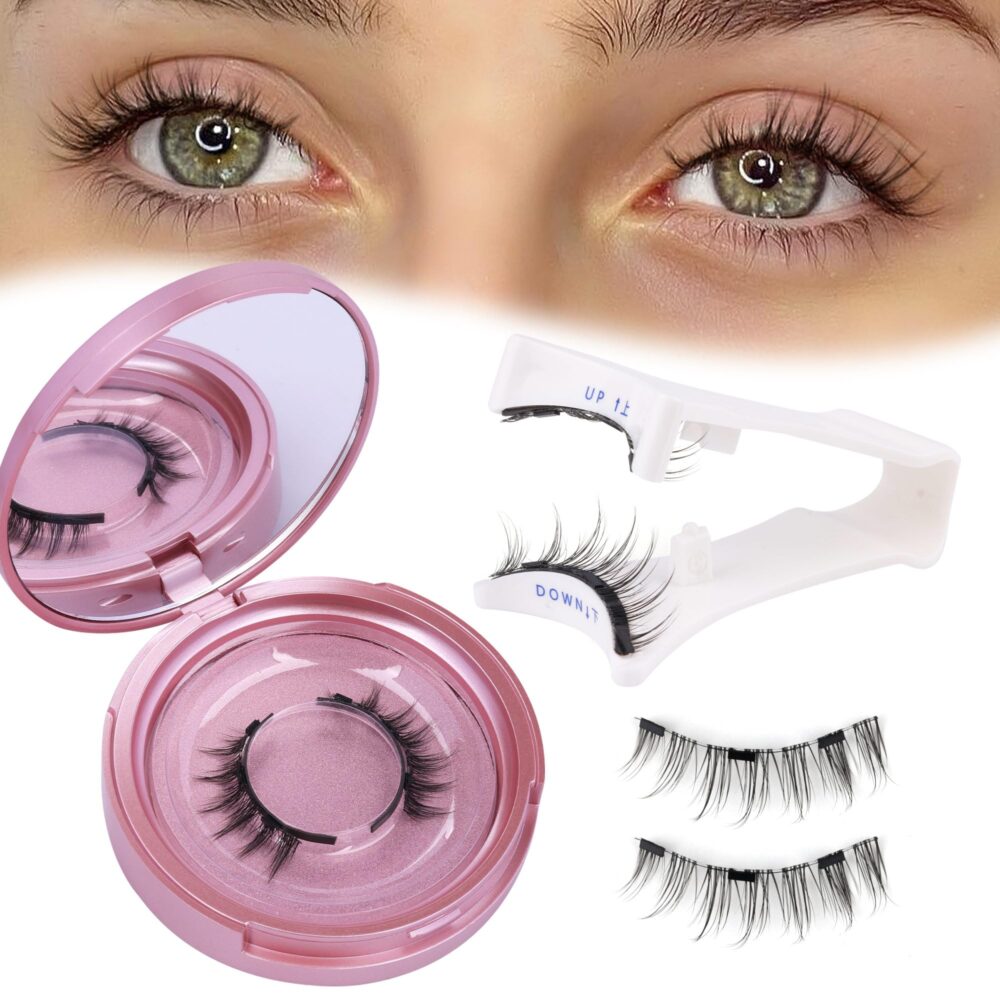 Magnetic Eyelashes with Applicator Wispy Magnetic Lashes Natural Look Reusable Magnetic Eyelashes No Glue Needed Magnetic False Eyelashes Cat Eye Lashes All Dayf - Image 8