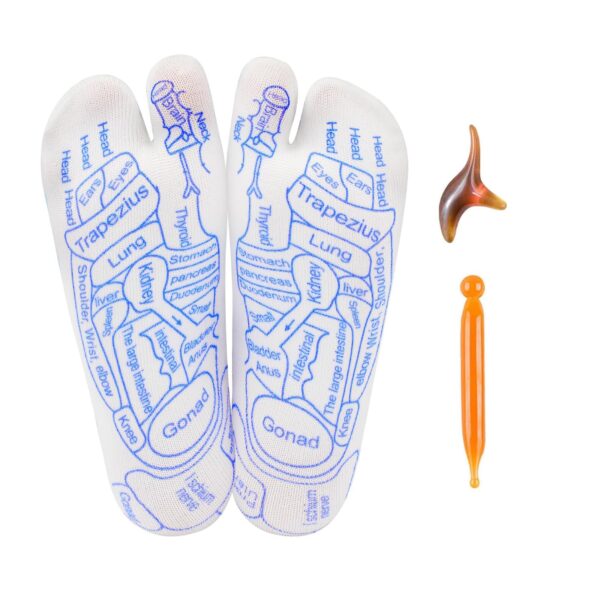 Reflexology Socks Set Acupressure Reflexology Socks with Trigger Point Massage Tool, Reflexology Foot Massage Socks