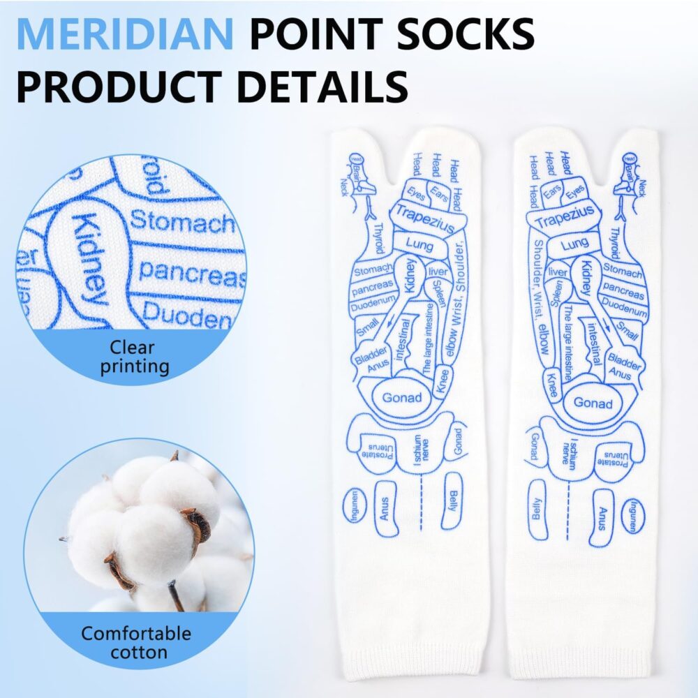 Reflexology Socks Set Acupressure Reflexology Socks with Trigger Point Massage Tool, Reflexology Foot Massage Socks - Image 6