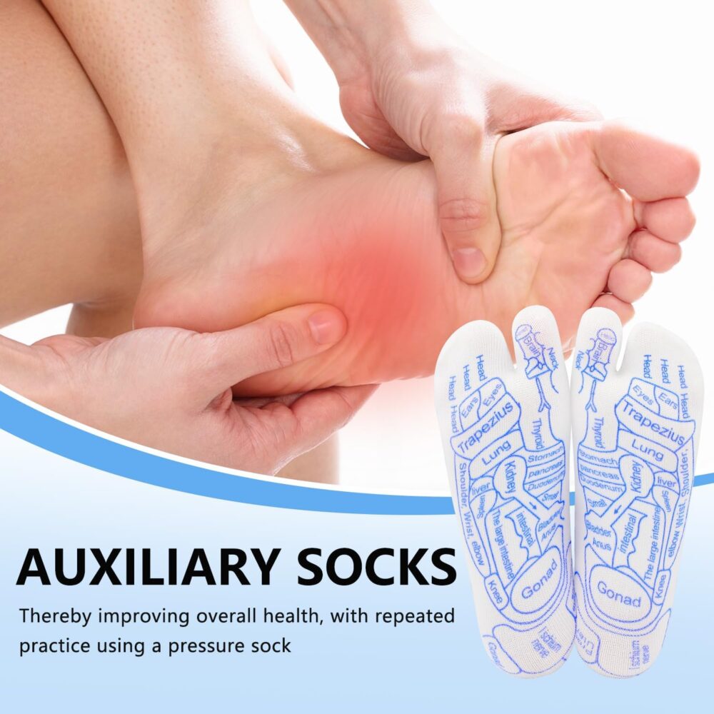 Reflexology Socks Set Acupressure Reflexology Socks with Trigger Point Massage Tool, Reflexology Foot Massage Socks - Image 3