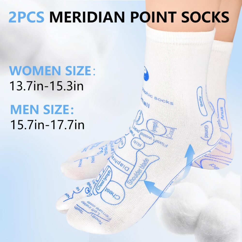 Reflexology Socks Set Acupressure Reflexology Socks with Trigger Point Massage Tool, Reflexology Foot Massage Socks - Image 4