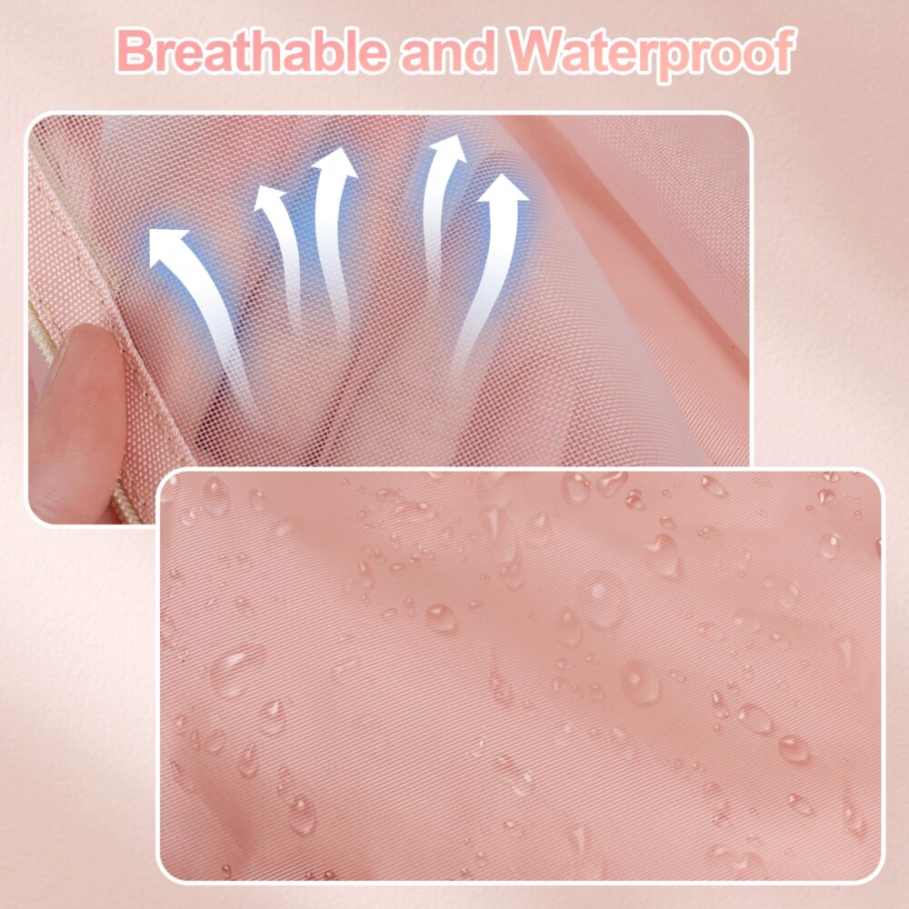 Travel Makeup Bag, Toiletry Bag Women Travelling Cosmetic Bag 4 in 1 Portable with Large Capacity, Detachable Makeup Pouch Case, Waterproof and Breathable Makeup Organizer - Image 7