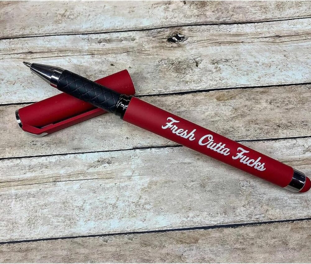 Fresh Outta Fucks Pad and Pen Funny Sticky Notes and Pen Set,White Elephant Gift, Novelty Pen, Funny Desk Accessory, Fun Gifts for Friends - Image 5