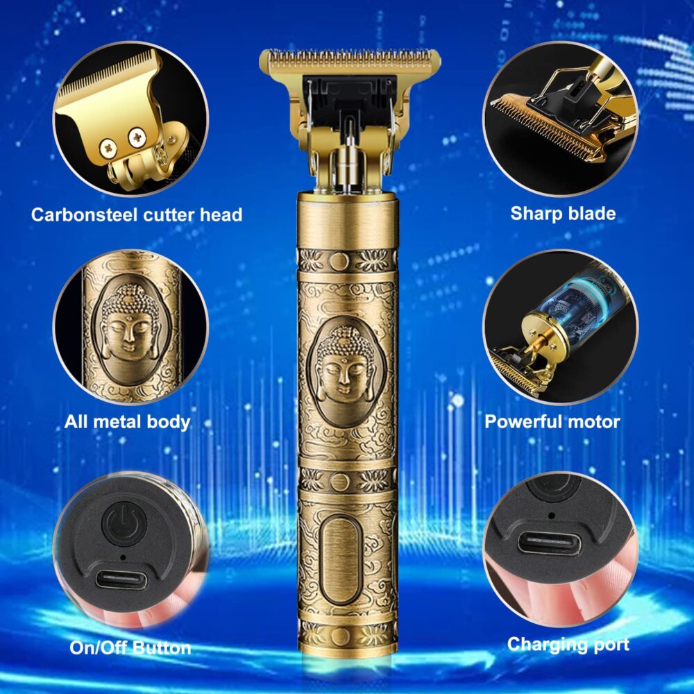 Cordless Hair Clippers for Men Electric Hair Trimmer Rechargeable Beard Trimmer Shaver T Blade Cutting Kit with Guide Combs - Image 5