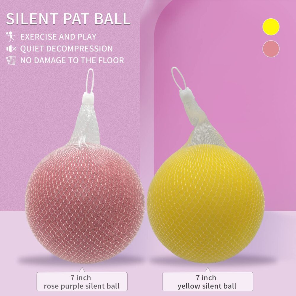 Silent Ball Classroom Uncoated High Density Foam Ball with Mute - Indoor Activity Ball Kick Play Ball Mute Basketball Indoor Sports Training Toy for Safe Fun Birthday Gift - Image 2