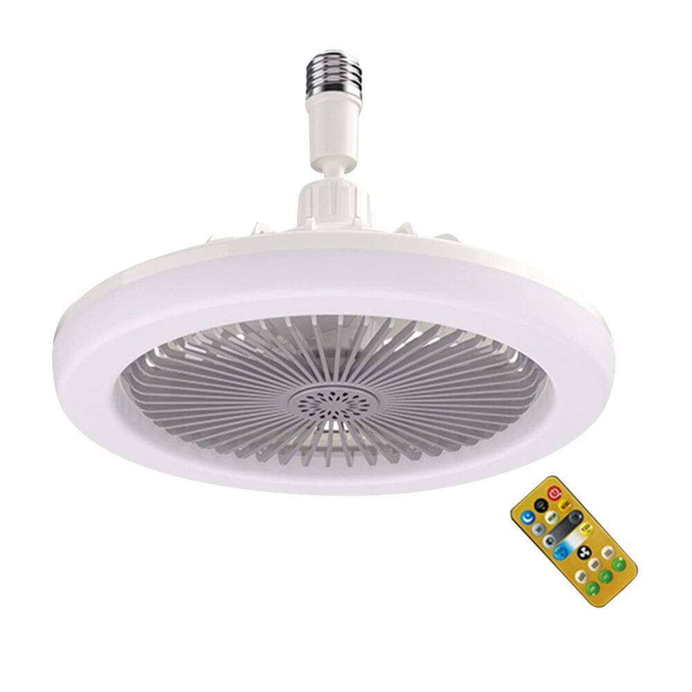 Adjustable Led Ceiling Fan Light E27 Modern Fan Lamp 360° Swing Head Living Room - Image 4