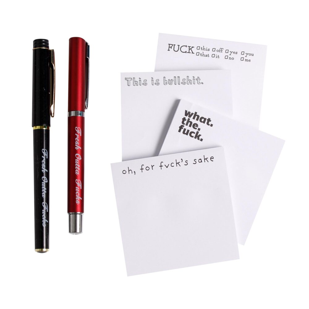 Fresh Outta Fucks Pad and Pen Funny Sticky Notes and Pen Set,White Elephant Gift, Novelty Pen, Funny Desk Accessory, Fun Gifts for Friends - Image 10
