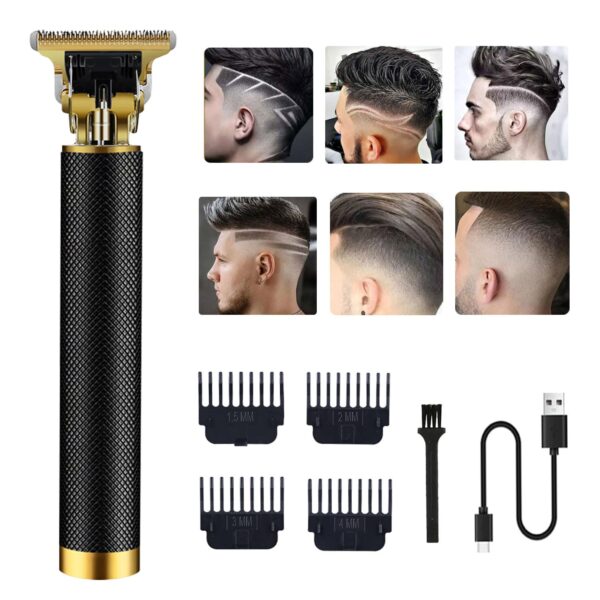 Cordless Hair Clippers for Men Electric Hair Trimmer Rechargeable Beard Trimmer Shaver T Blade Cutting Kit with Guide Combs