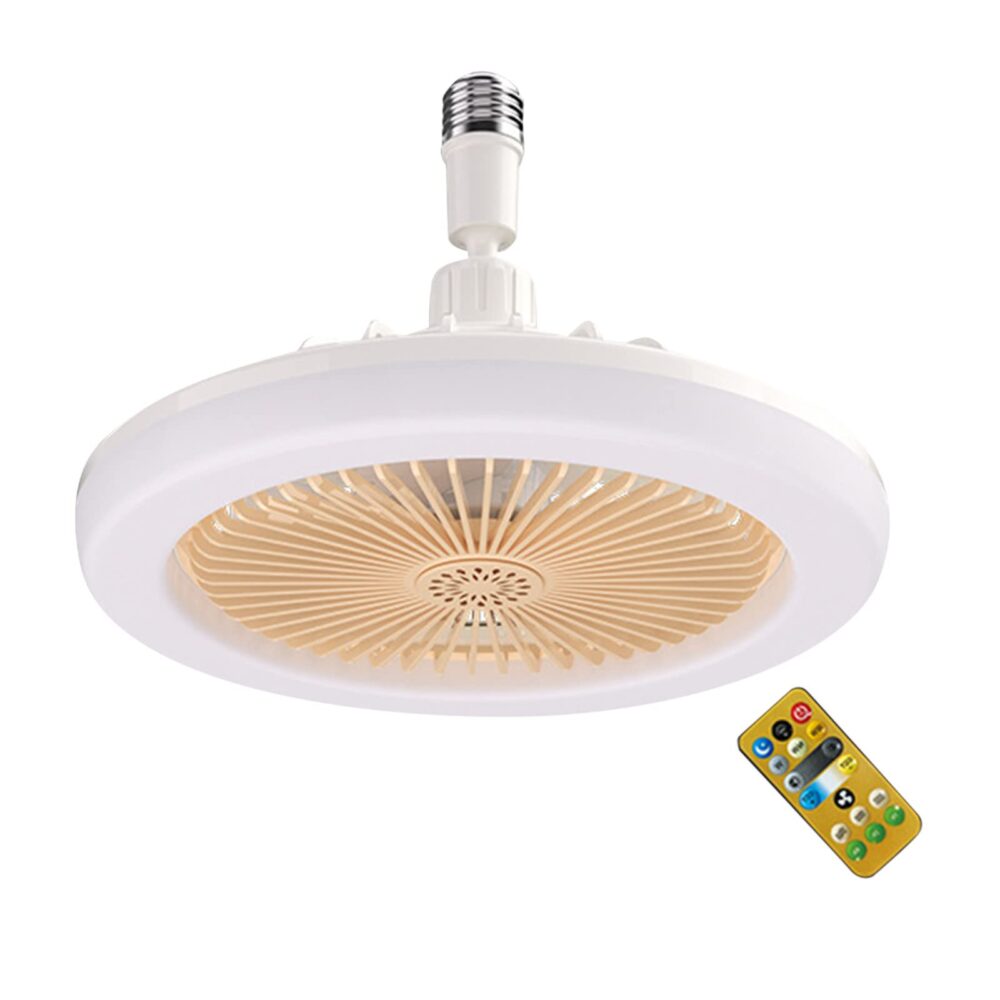 Adjustable Led Ceiling Fan Light E27 Modern Fan Lamp 360° Swing Head Living Room - Image 6