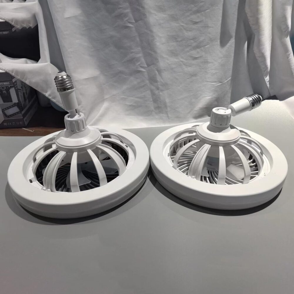 Adjustable Led Ceiling Fan Light E27 Modern Fan Lamp 360° Swing Head Living Room - Image 10