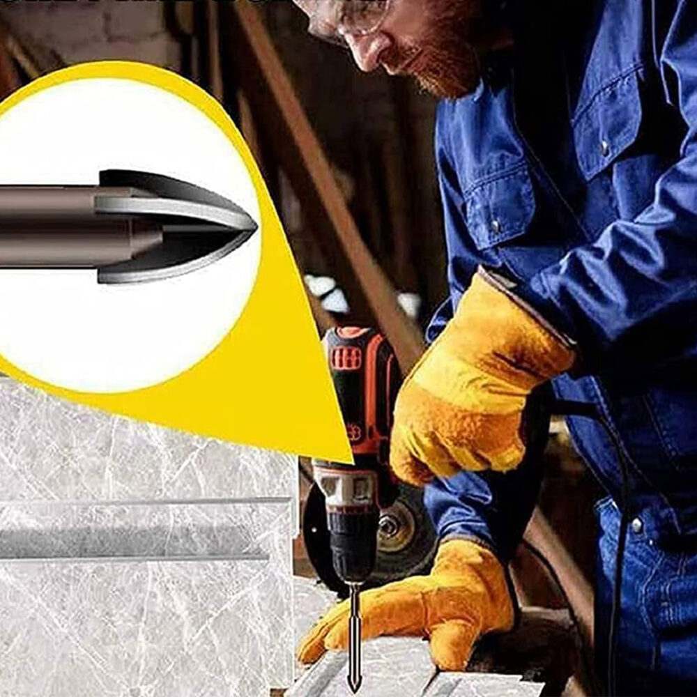 5Pcs Triangle Cross Alloy Drill Bit Set Efficient Universal Drilling Tool, Titanium Combination Drill Tap Bits Set, Triangle Drill Bit, Glass, Tile and Concrete Drill Bit, Multifunctional Cross Alloy Drill Bit Tip Tools - Image 11