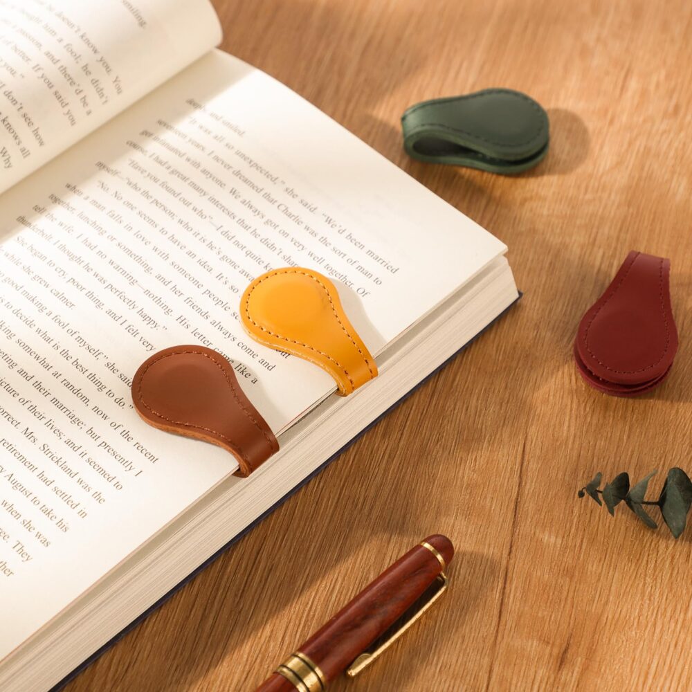 Leather Magnetic Bookmark Personalized Vintage Bookmarks for Reading, Book Mark, Book Accessories Gifts - Image 5