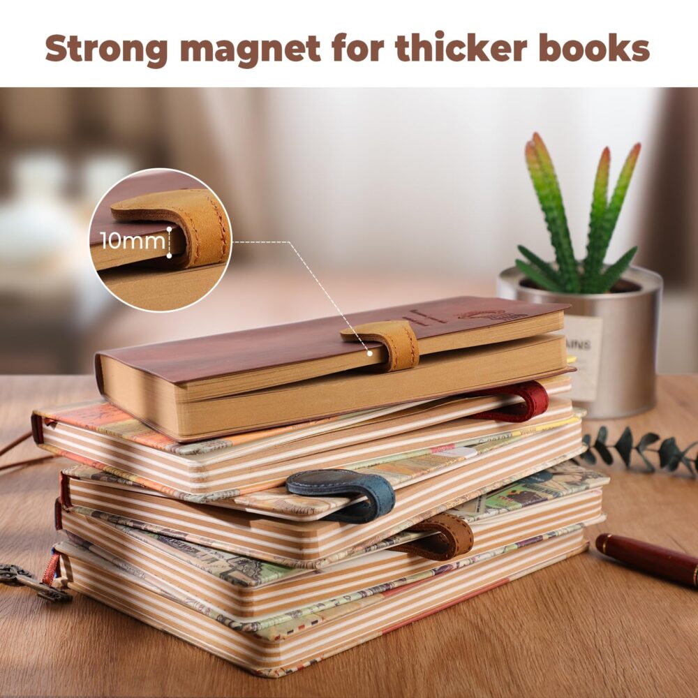 Leather Magnetic Bookmark Personalized Vintage Bookmarks for Reading, Book Mark, Book Accessories Gifts - Image 7
