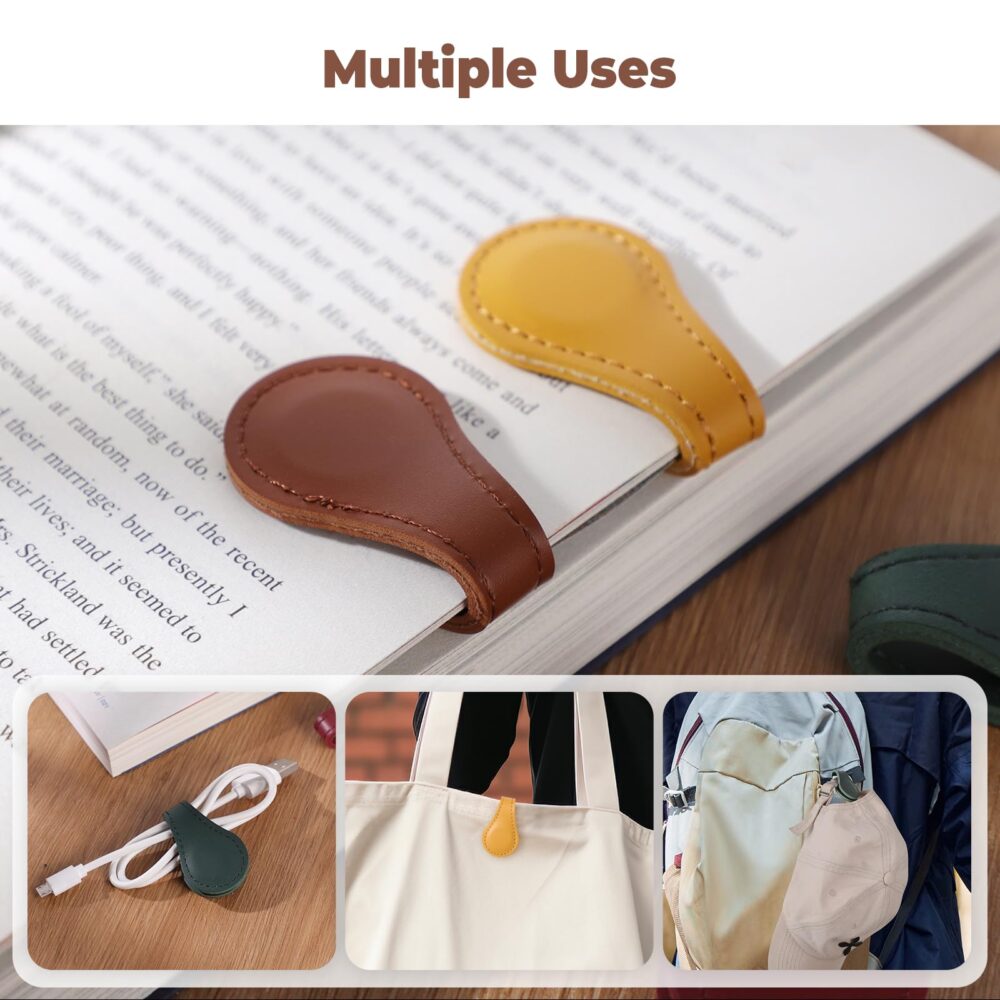 Leather Magnetic Bookmark Personalized Vintage Bookmarks for Reading, Book Mark, Book Accessories Gifts - Image 8