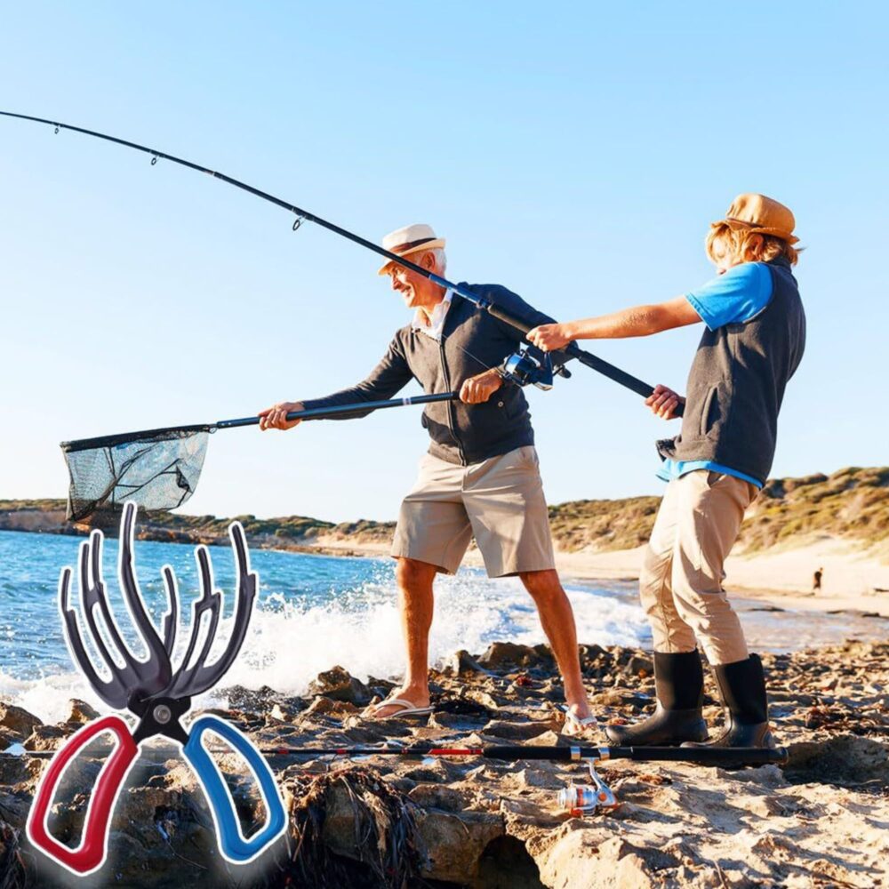 Upgrade 3 Claw Fish Gripper Fishing Pliers Gripper Metal Fish Control Clamp Claw, Eagle Claw Fish Gripper, Metal Fishing Pliers Gripper Control Clamp Waterproof Fish Grip Tackle Tool Control Forceps - Image 8
