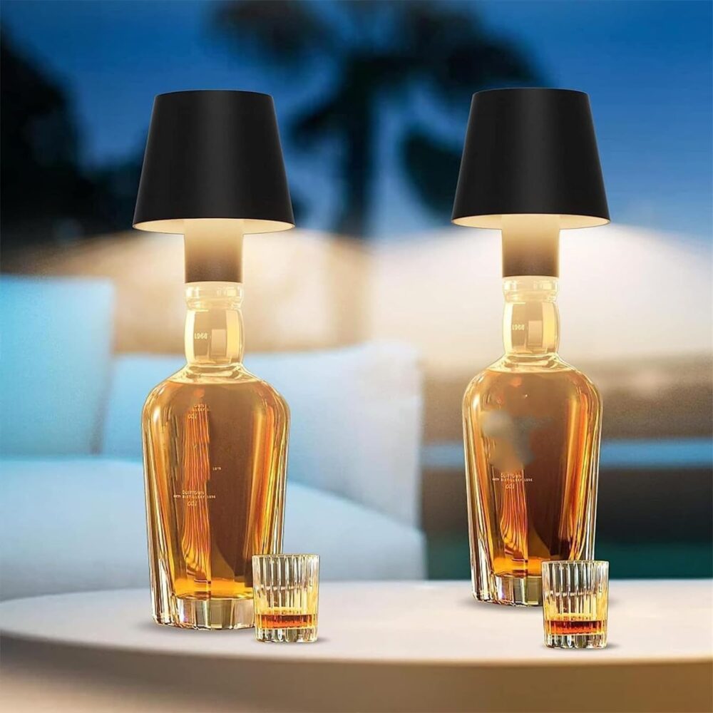 Wireless Bottle Lamp 2024 New 3 Color Stepless Dimming Bottle Lamp Wireless Charging Outdoor Rechargeable Touch Lamp Table Lamp Bar Lamp - Image 15