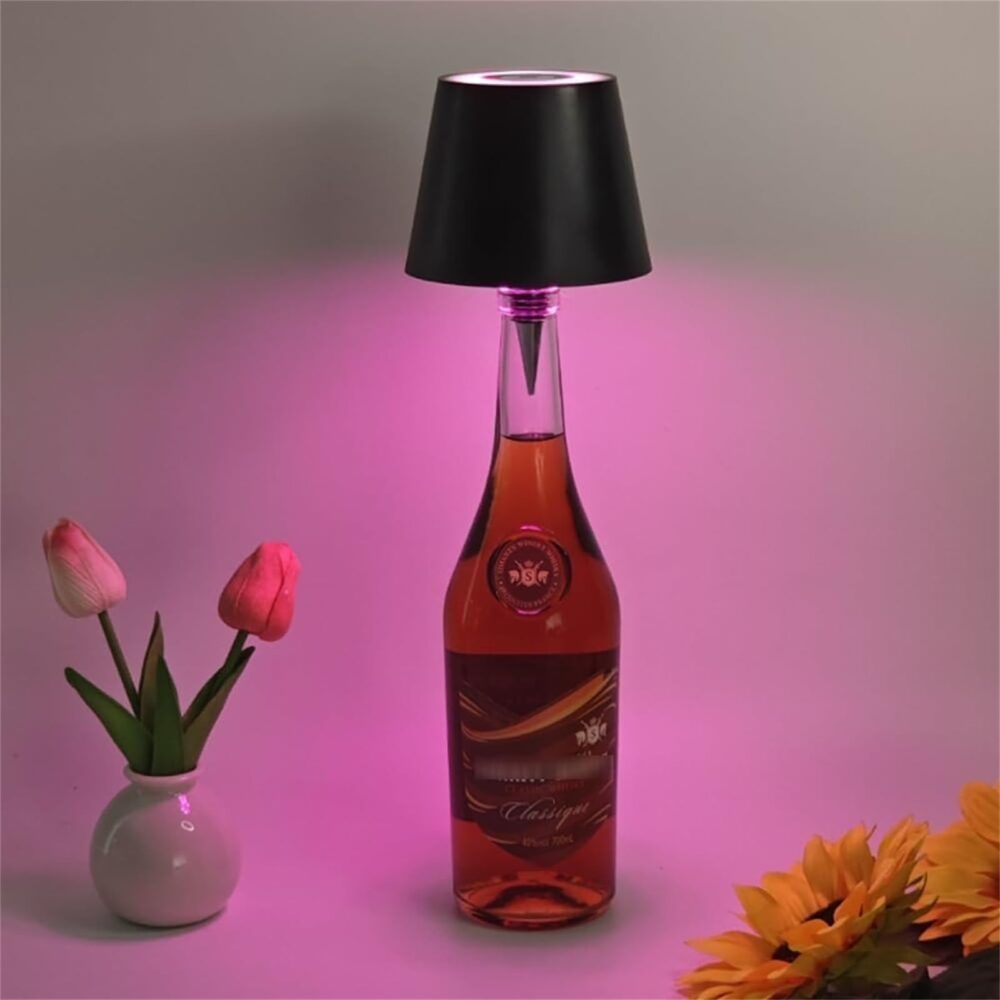 Wireless Bottle Lamp 2024 New 3 Color Stepless Dimming Bottle Lamp Wireless Charging Outdoor Rechargeable Touch Lamp Table Lamp Bar Lamp - Image 16