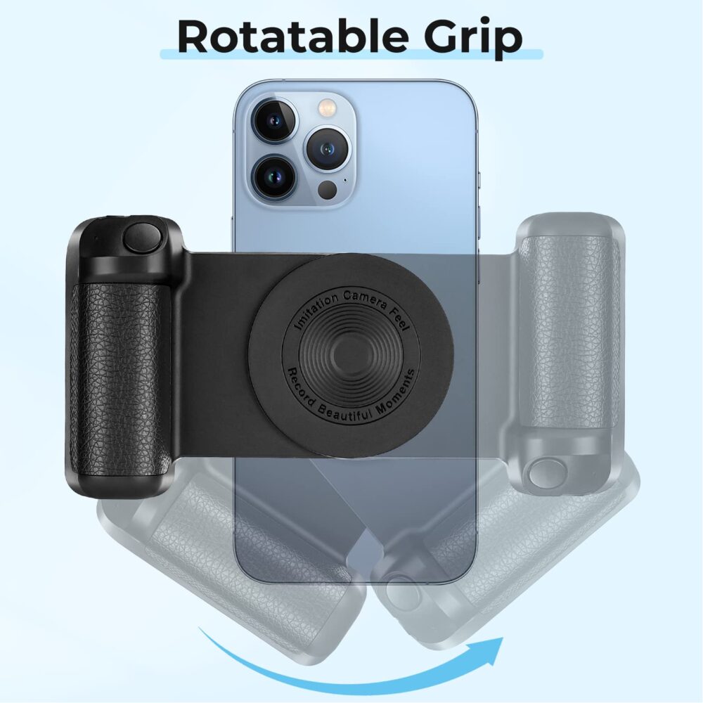 Magnetic Camera Handle Bluetooth Bracket Smartphone Handle Photo Holder Wireless Charging Stand Phone Hand Grip with Magsafe Bluetooth Wireless Remote Control for Video Photo Shooting - Image 4