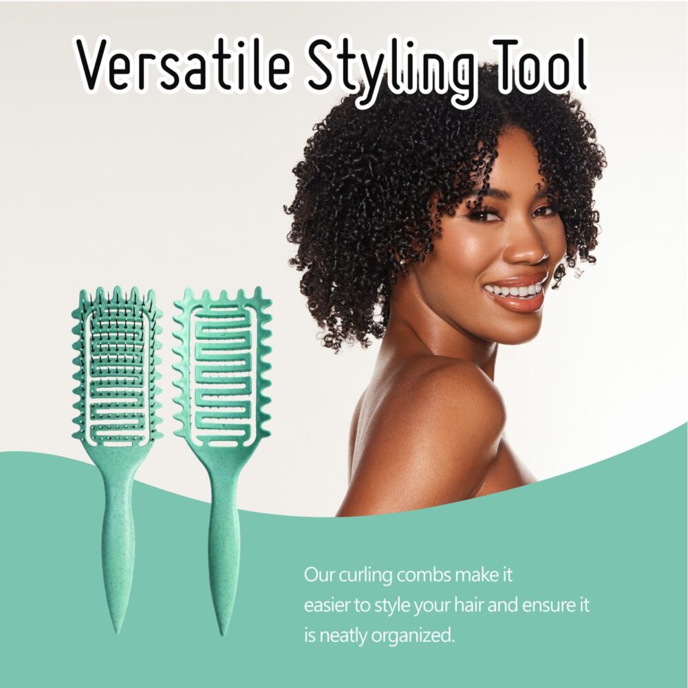 Curl Defining Brush 2024 Best Curl Define Styling Brush for Curly Hair, Curly Hair Brush, Vented Hair Brush, Shaping and Defining Curls for Women - Image 14