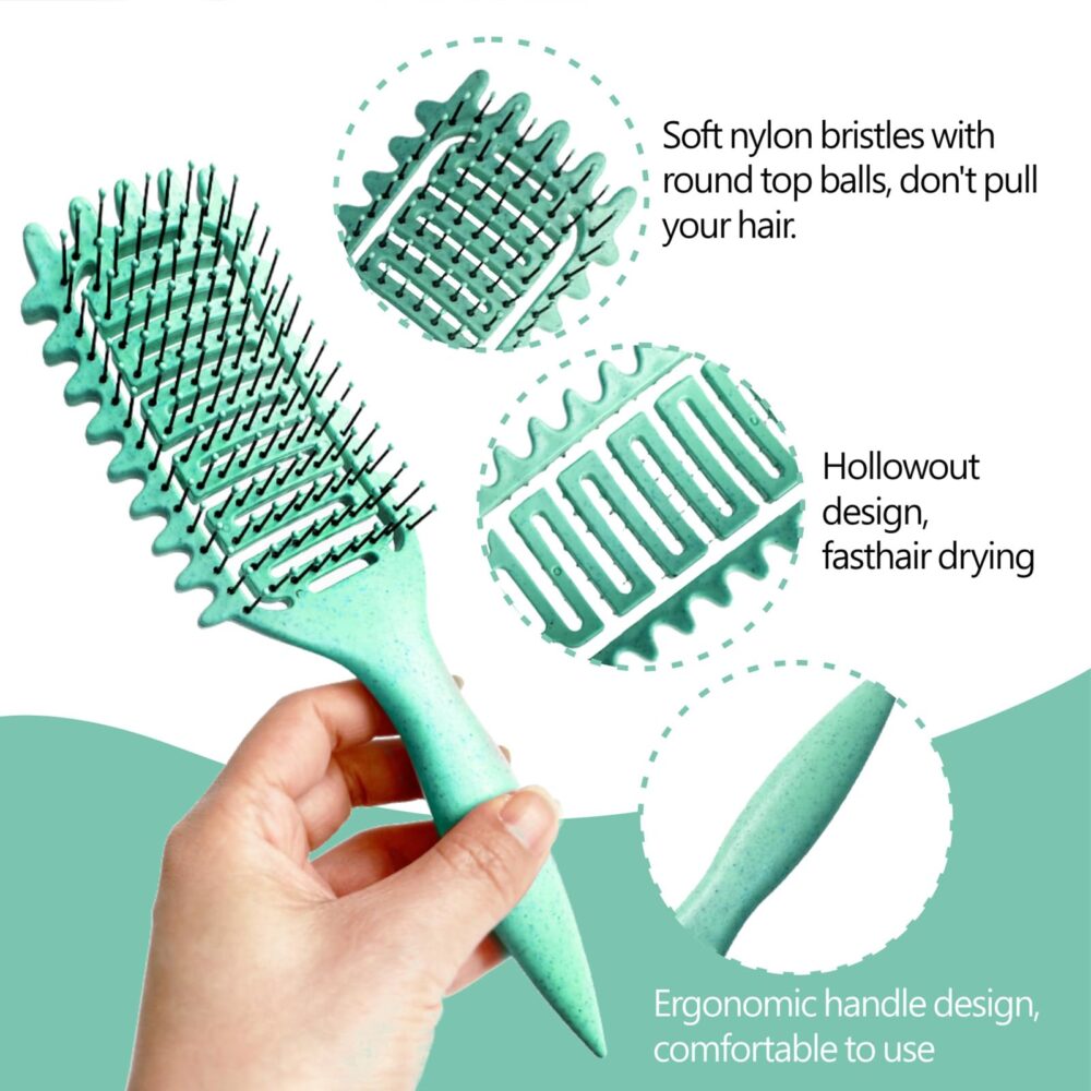 Curl Defining Brush 2024 Best Curl Define Styling Brush for Curly Hair, Curly Hair Brush, Vented Hair Brush, Shaping and Defining Curls for Women - Image 18