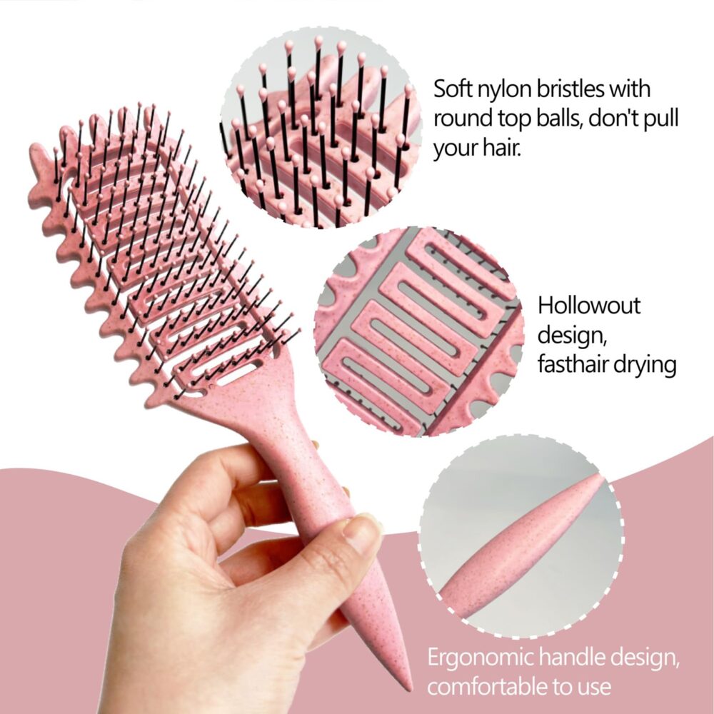 Curl Defining Brush 2024 Best Curl Define Styling Brush for Curly Hair, Curly Hair Brush, Vented Hair Brush, Shaping and Defining Curls for Women - Image 3