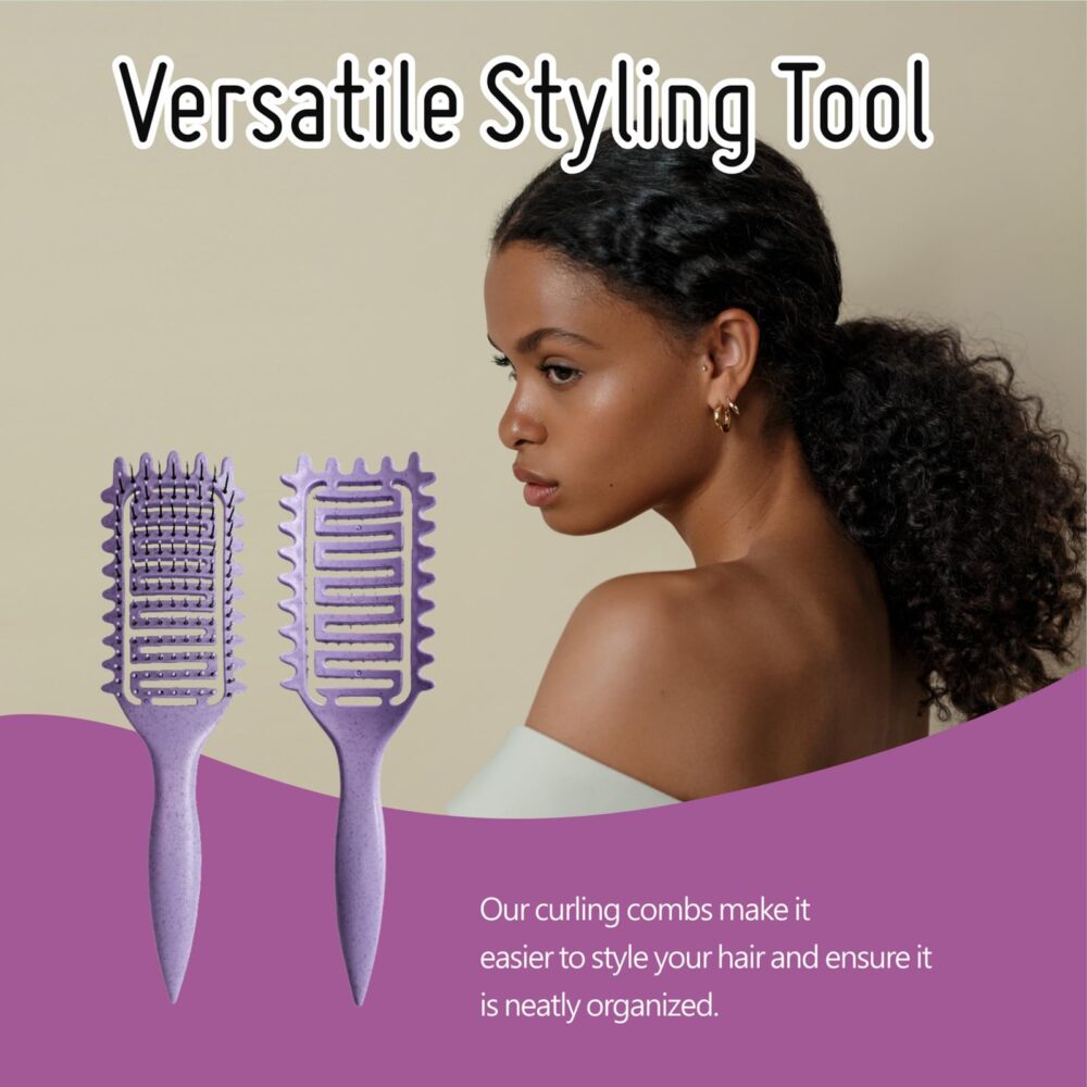 Curl Defining Brush 2024 Best Curl Define Styling Brush for Curly Hair, Curly Hair Brush, Vented Hair Brush, Shaping and Defining Curls for Women - Image 5
