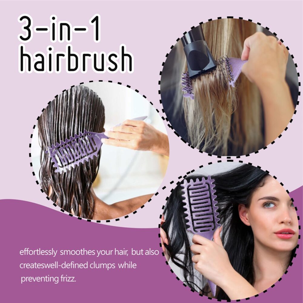 Curl Defining Brush 2024 Best Curl Define Styling Brush for Curly Hair, Curly Hair Brush, Vented Hair Brush, Shaping and Defining Curls for Women - Image 6