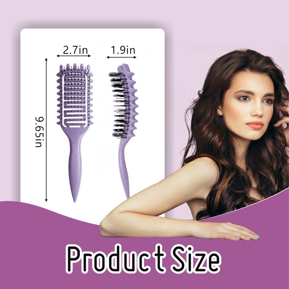 Curl Defining Brush 2024 Best Curl Define Styling Brush for Curly Hair, Curly Hair Brush, Vented Hair Brush, Shaping and Defining Curls for Women - Image 7