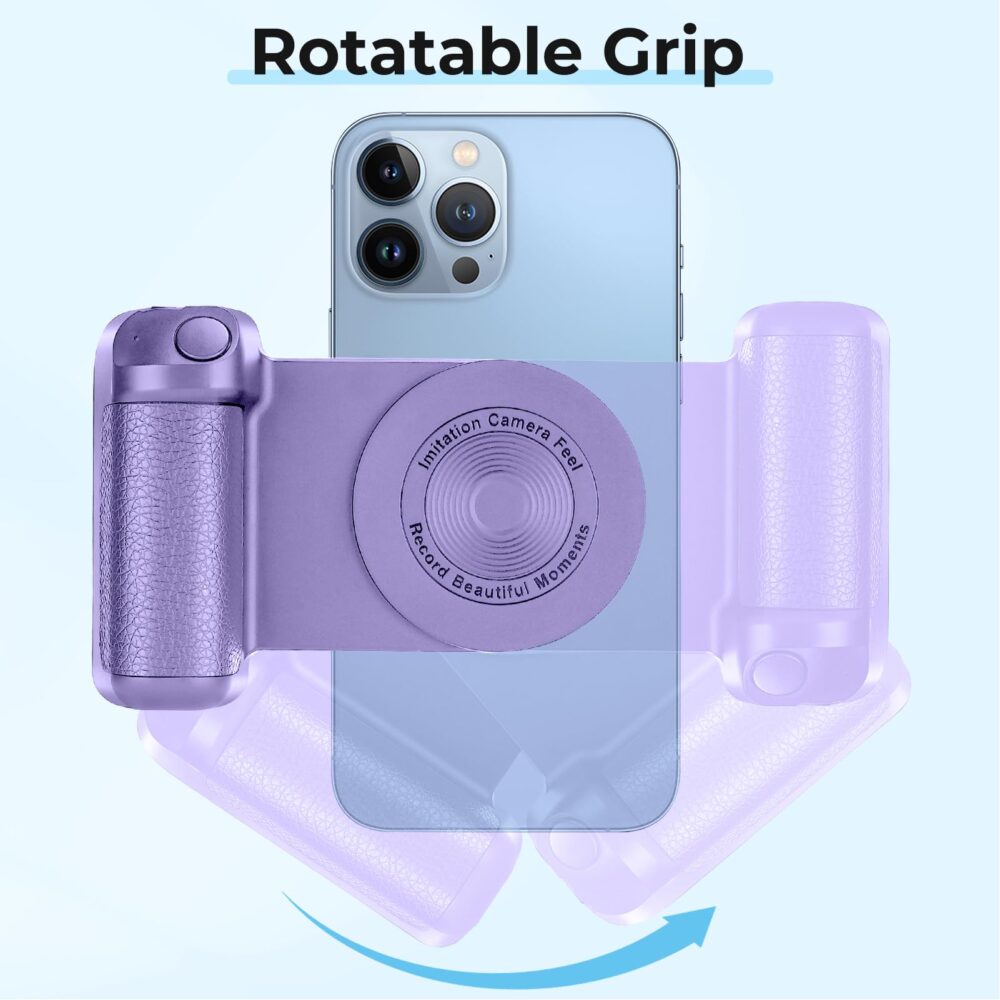Magnetic Camera Handle Bluetooth Bracket Smartphone Handle Photo Holder Wireless Charging Stand Phone Hand Grip with Magsafe Bluetooth Wireless Remote Control for Video Photo Shooting - Image 15
