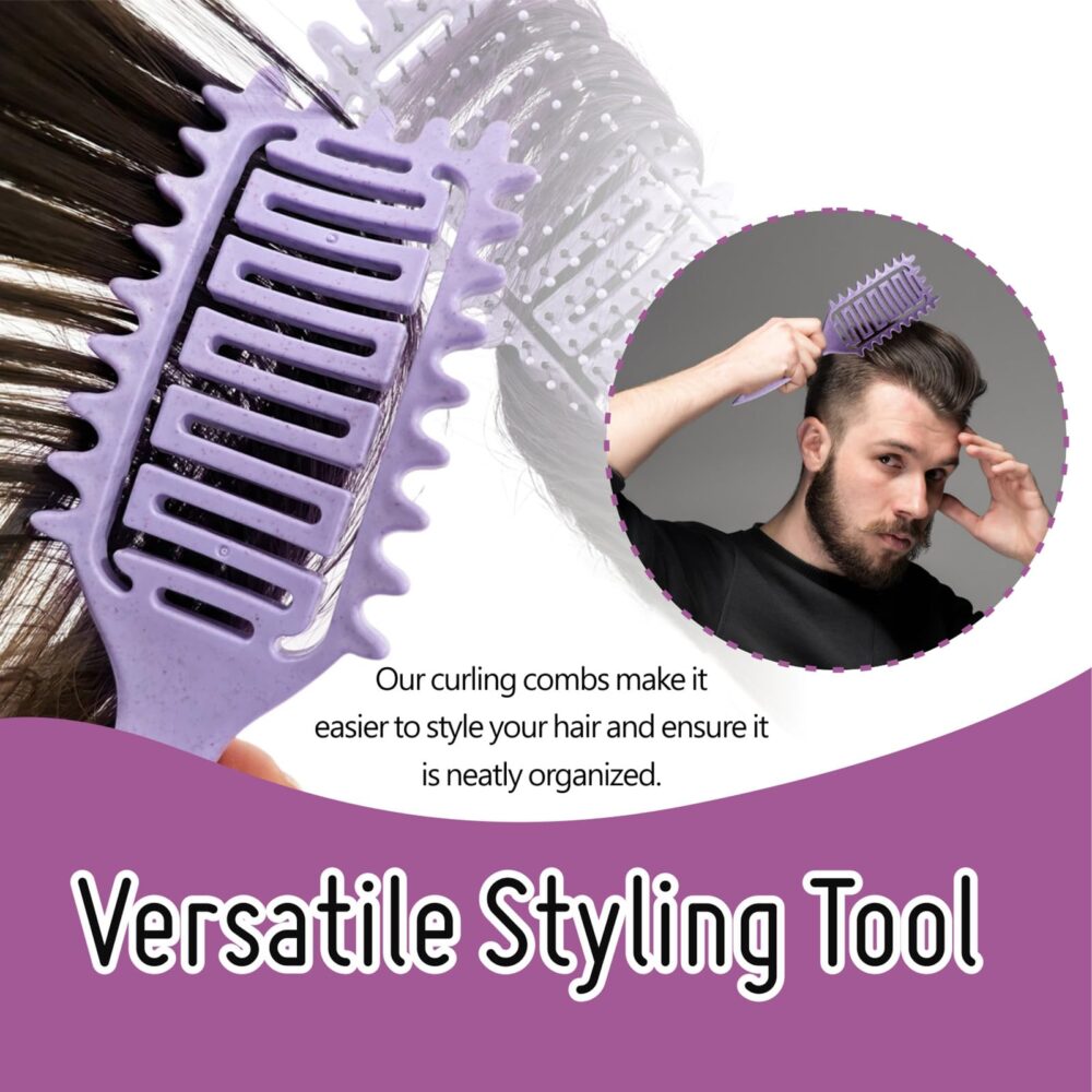Curl Defining Brush 2024 Best Curl Define Styling Brush for Curly Hair, Curly Hair Brush, Vented Hair Brush, Shaping and Defining Curls for Women - Image 9