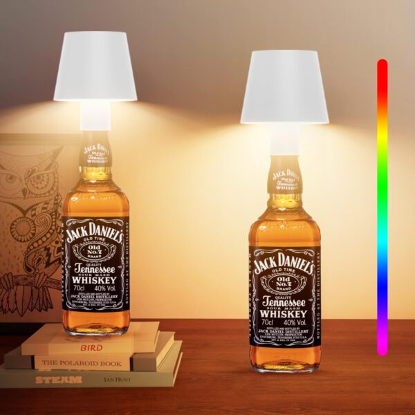 Wireless Bottle Lamp 2024 New 3 Color Stepless Dimming Bottle Lamp Wireless Charging Outdoor Rechargeable Touch Lamp Table Lamp Bar Lamp