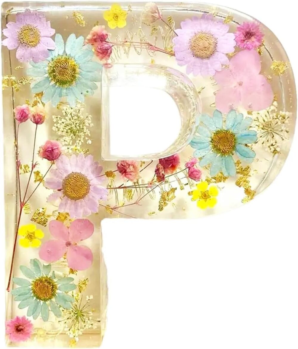 Floral Resin Night Light Embossed Resin Letters with LED Lights, 2024 New Illuminated Letter Signs - Image 28