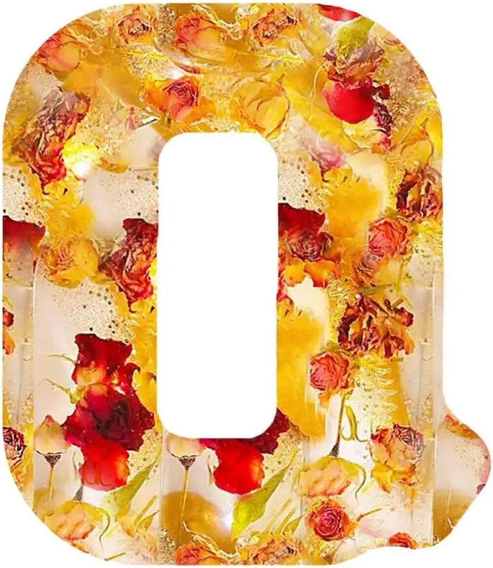 Floral Resin Night Light Embossed Resin Letters with LED Lights, 2024 New Illuminated Letter Signs - Image 29
