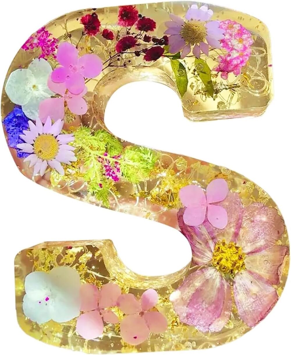 Floral Resin Night Light Embossed Resin Letters with LED Lights, 2024 New Illuminated Letter Signs - Image 31