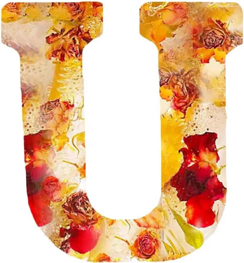 Floral Resin Night Light Embossed Resin Letters with LED Lights, 2024 New Illuminated Letter Signs - Image 33