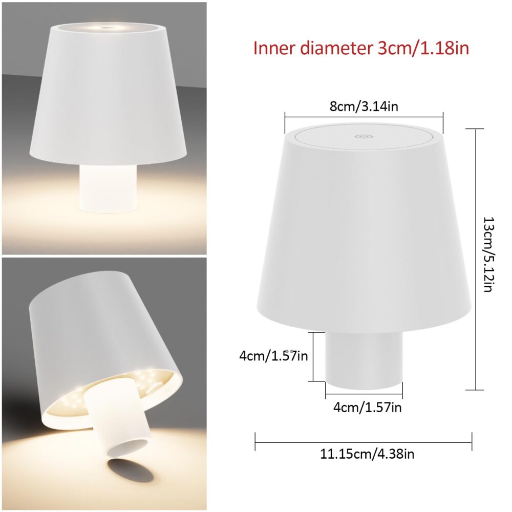 Wireless Bottle Lamp 2024 New 3 Color Stepless Dimming Bottle Lamp Wireless Charging Outdoor Rechargeable Touch Lamp Table Lamp Bar Lamp - Image 9
