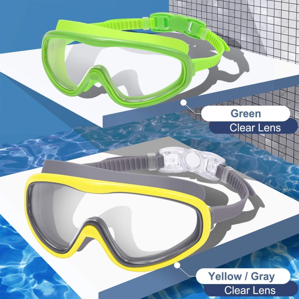 Braylin Adult Swim Goggles, Wide View Swim Goggles for Men Women Youth Teen, Anti-Fog & UV , Over 15 - Image 4