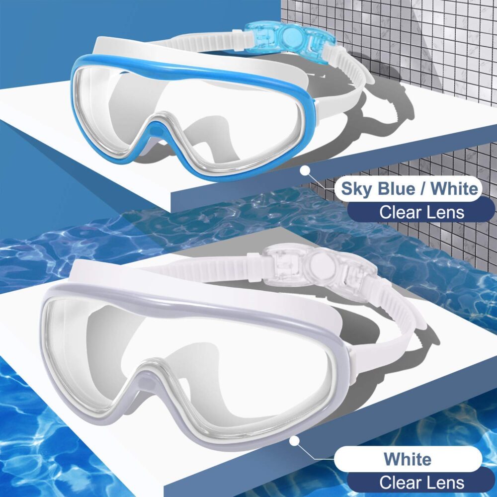 Braylin Adult Swim Goggles, Wide View Swim Goggles for Men Women Youth Teen, Anti-Fog & UV , Over 15 - Image 11